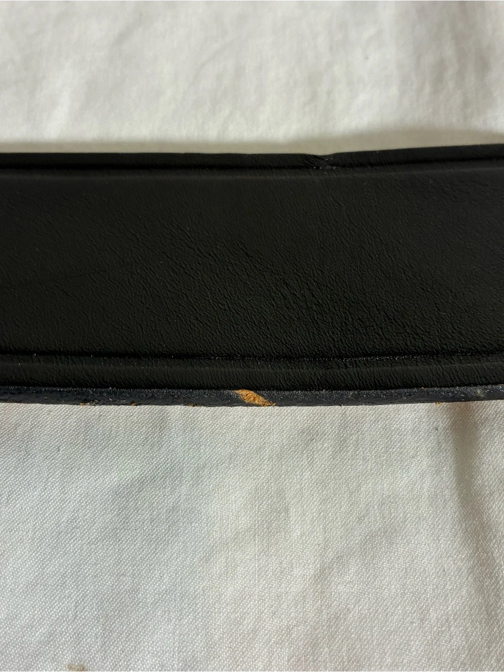 Vntg DeSantis leather belt heavy duty Sz 38 black